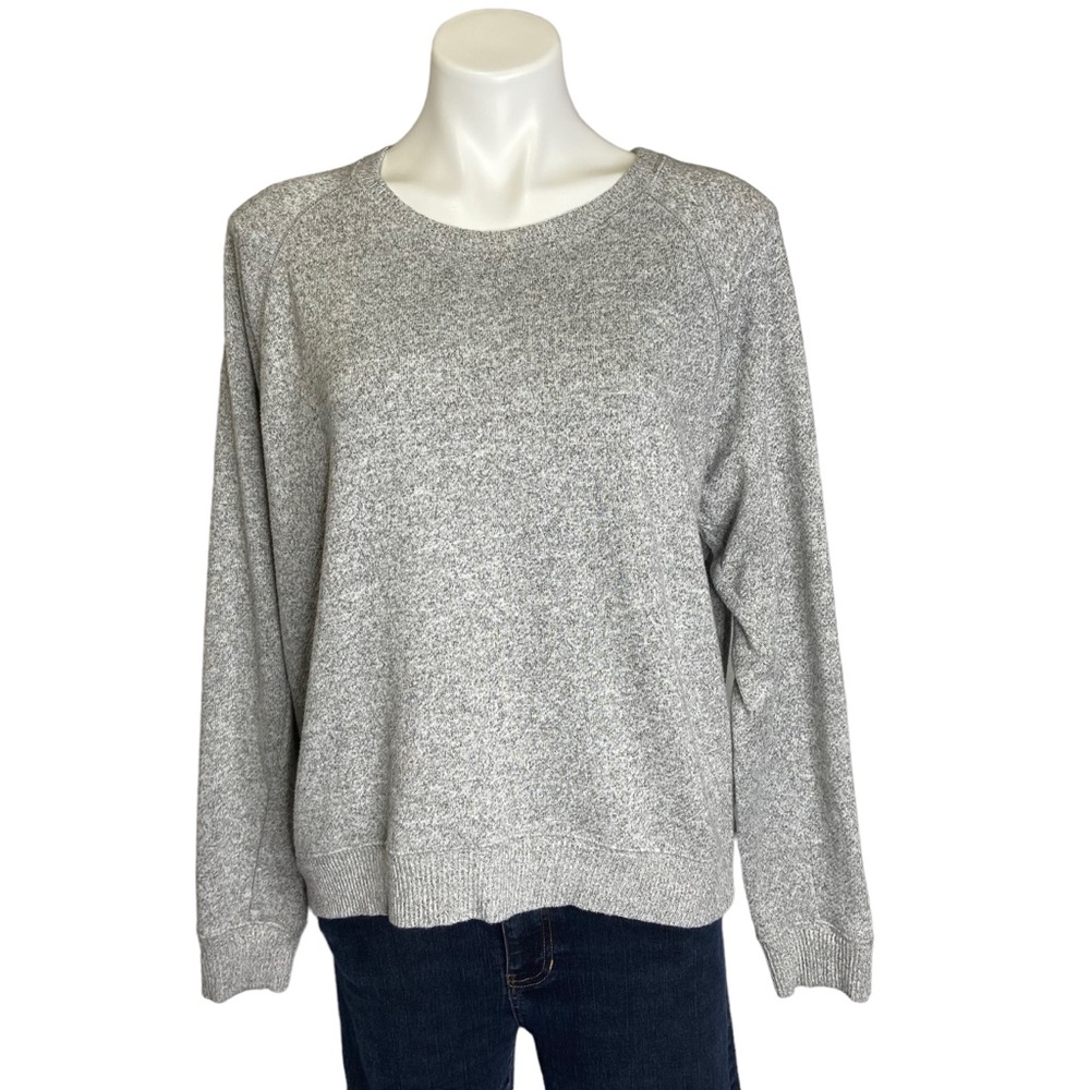 RAILS Callahan Long Sleeve Pullover Top Crewneck Knit Gray Womens Size Large